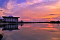 Sunset view Masjid Besi (Iron Mosque) or Masjid Tuanku Mizan Zainal Abidin, Putrajaya, Malaysia Royalty Free Stock Photo