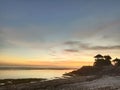 Sunset view in Melasti Beach Bali