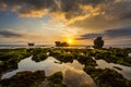 Sunset view in Mengening Beach Bali Indonesia