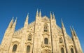 Sunset view of Milan Duomo, Italy Royalty Free Stock Photo