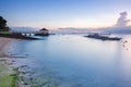 Sunset view of the Moalboal beach, Cebu, Philippines Royalty Free Stock Photo