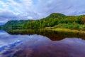 Sunset view of Monroe Lake, in Mont Tremblant National Park