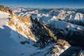 Sunset view from the Mont Blanc top.