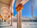 Sunset view at Mosque, Abu Dhabi, United Arab Emirates Royalty Free Stock Photo