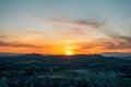 Sunset view from Mount Rubidoux in Riverside, California Royalty Free Stock Photo