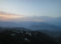 Sunset view in from a mountain in Dalhousie city