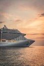 The MSC Fantasia cruise ship docked at the port of Trieste Royalty Free Stock Photo