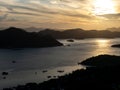 Sunset view from Mt.Tapyas, Palawan Royalty Free Stock Photo