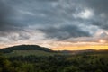 Sunset view from Mylan Park, Morgantown, West Virginia Royalty Free Stock Photo