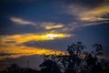 Sunset view near Haridwar India. Sunset view from the clouds Royalty Free Stock Photo