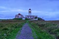 Sunset view of Neist Point Lighthouse Royalty Free Stock Photo