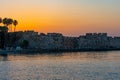 Sunset view of Neratzia Castle at Kos island in Greece