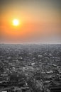 Sunset view from new delhi india