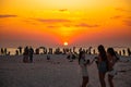 Sunset view at North Point Beach in Koh Lipe, Satun, Thailand Royalty Free Stock Photo