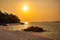 Sunset view at North Point Beach in Koh Lipe, Satun, Thailand Royalty Free Stock Photo