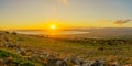 Sunset view from the north of the Sea of Galilee