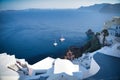 Sunset view Oia village on Santorini Greece Royalty Free Stock Photo