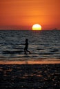 Omega Sunset at Hat Yao Beach, Krabi, Thailand Royalty Free Stock Photo