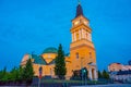 Sunset view of Oulu cathedral in Finland Royalty Free Stock Photo