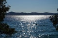 Sunset with view out to sea in Croatia