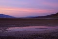 Sunset view over Badwater Basin, Death Valley National Park Royalty Free Stock Photo