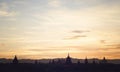 Sunset view over Bagan Royalty Free Stock Photo