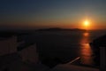 Sunset View Over Buildings of Caldera, Santorini Royalty Free Stock Photo