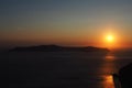 Sunset View Over Caldera, Santorini Royalty Free Stock Photo