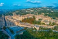 Sunset view over Italian town Urbino Royalty Free Stock Photo
