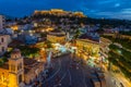 Sunset view over Monastiraki square in Athens, Greece Royalty Free Stock Photo