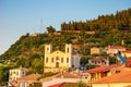 Sunset view over the picturesque coastal town of Kyparissia located in northwestern Messenia, Trifylia, Peloponnese, Greece Royalty Free Stock Photo