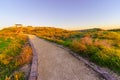 Sunset view of palace ruins in Tel Lachish