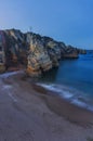 After sunset view at popular Dona Ana beach in Lagos Royalty Free Stock Photo