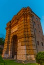 Sunset view of Porta Pia in Italian town Ancona Royalty Free Stock Photo