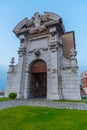 Sunset view of Porta Pia in Italian town Ancona Royalty Free Stock Photo