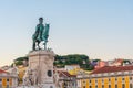 Sunset view of Praca do Commercio square in Lisbon, Portugal Royalty Free Stock Photo