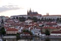 View of the Prague Castle and St. Vitus Cathedral from the Vltava River, Prague, Czech Republic Royalty Free Stock Photo