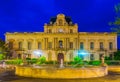 Sunset view of the Prefecture of the Herault region in Montpellier, France