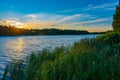 Sunset view of pristine coastline of Aland islands in Finland