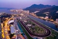 Sunset view on Racecourses in Shatin Royalty Free Stock Photo