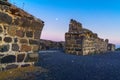 Sunset view of the remains of the crusader Belvoir Fortress