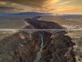 The Rio Grande River in the Taos Gorge Royalty Free Stock Photo