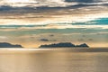 Sunset View of rocky cliffs clear water of Atlantic Ocean at Ponta de Sao Lourenco, the island of Madeira, Portugal