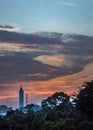 Sunset view from rooftop st south Jakarta Royalty Free Stock Photo