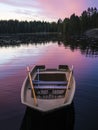 Sunset View of Rowing Boat - Finland