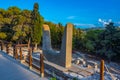 Sunset view of the ruins of Knossos palace at Greek island Crete