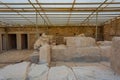 Sunset view of the ruins of Knossos palace at Greek island Crete