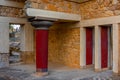 Sunset view of the ruins of Knossos palace at Greek island Crete