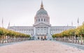 Sunset view of San Francisco City Hall, San Francisco, California, United States of America. Photo processed in pastel colors Royalty Free Stock Photo