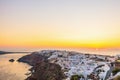 Sunset view of Santorini island in Greece Royalty Free Stock Photo